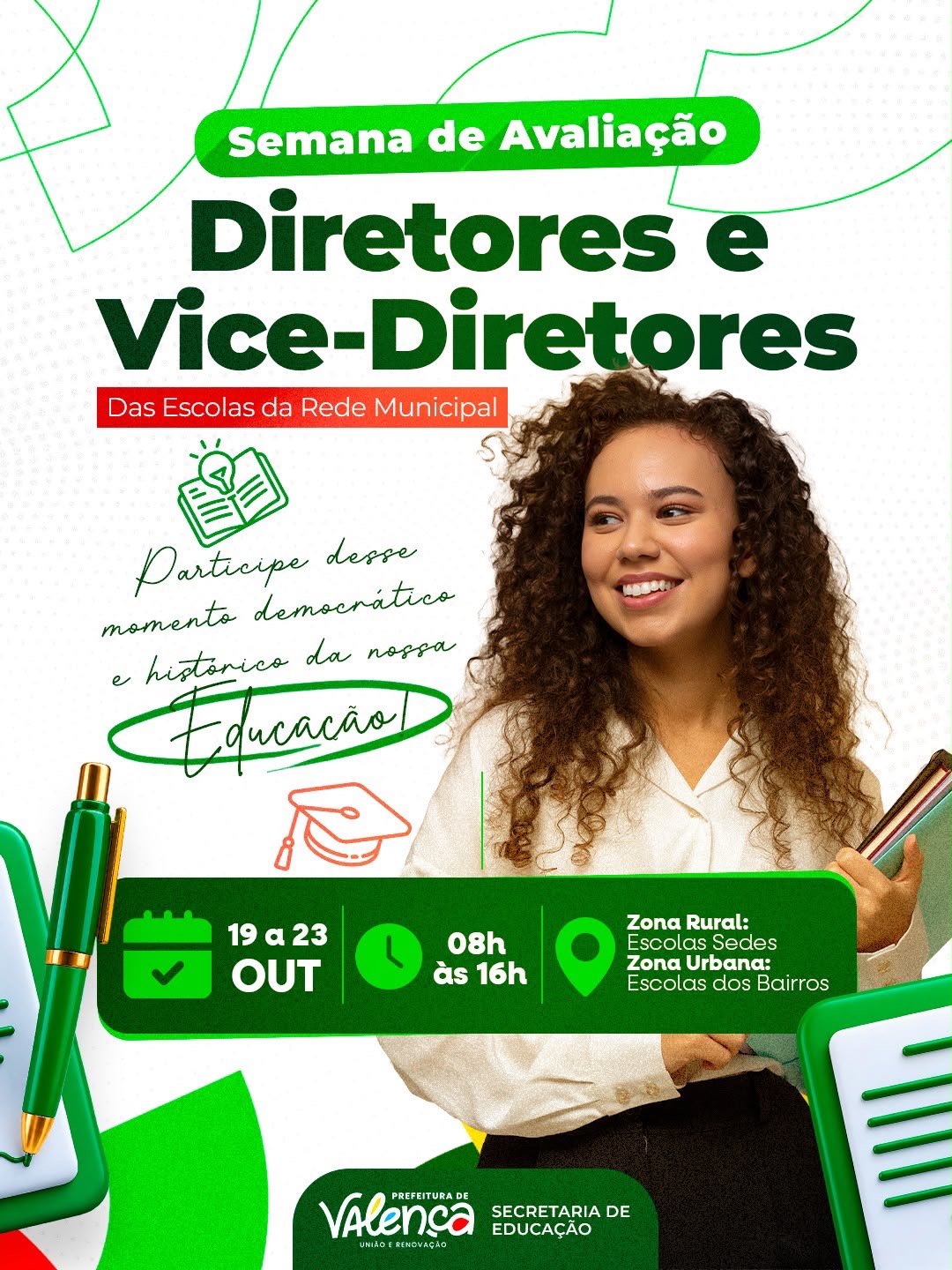 Valença realiza Semana de Avaliação dos Diretores e Vice-Diretores da Rede Municipal de Ensino