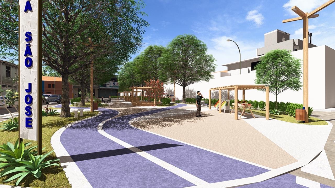 Praça São José será revitalizada e ganhará novos espaços de lazer, esporte e convivência em Guaibim