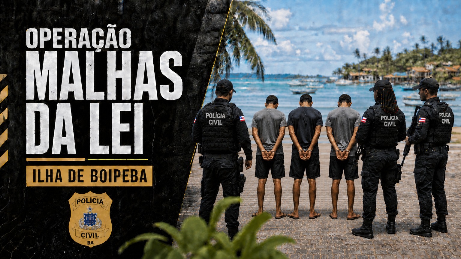 POLÍCIA CIVIL DEFLAGRA OPERAÇÃO MALHAS DA LEI EM BOIPEBA E CUMPRE MANDADOS DE PRISÃO