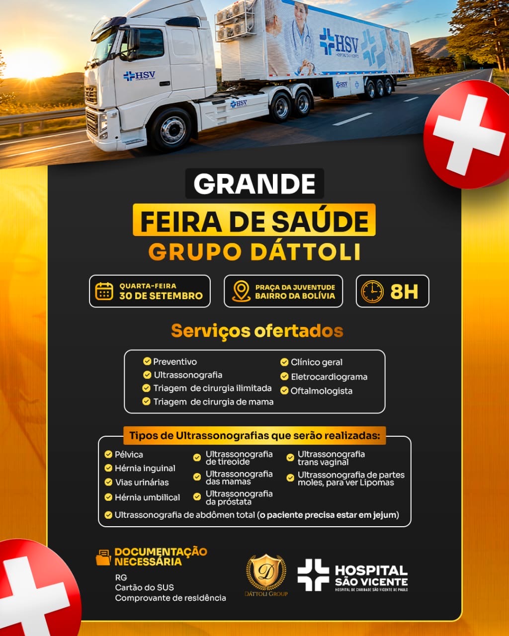 Grupo Dáttoli realiza grande Feira de Saúde em Valença nesta quarta-feira, 30 de setembro