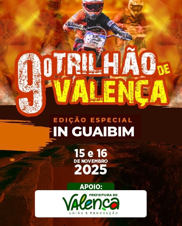 Com apoio da Prefeitura de Valença, 9º Trilhão de Valença movimenta Guaibim nos dias 15 e 16 de novembro