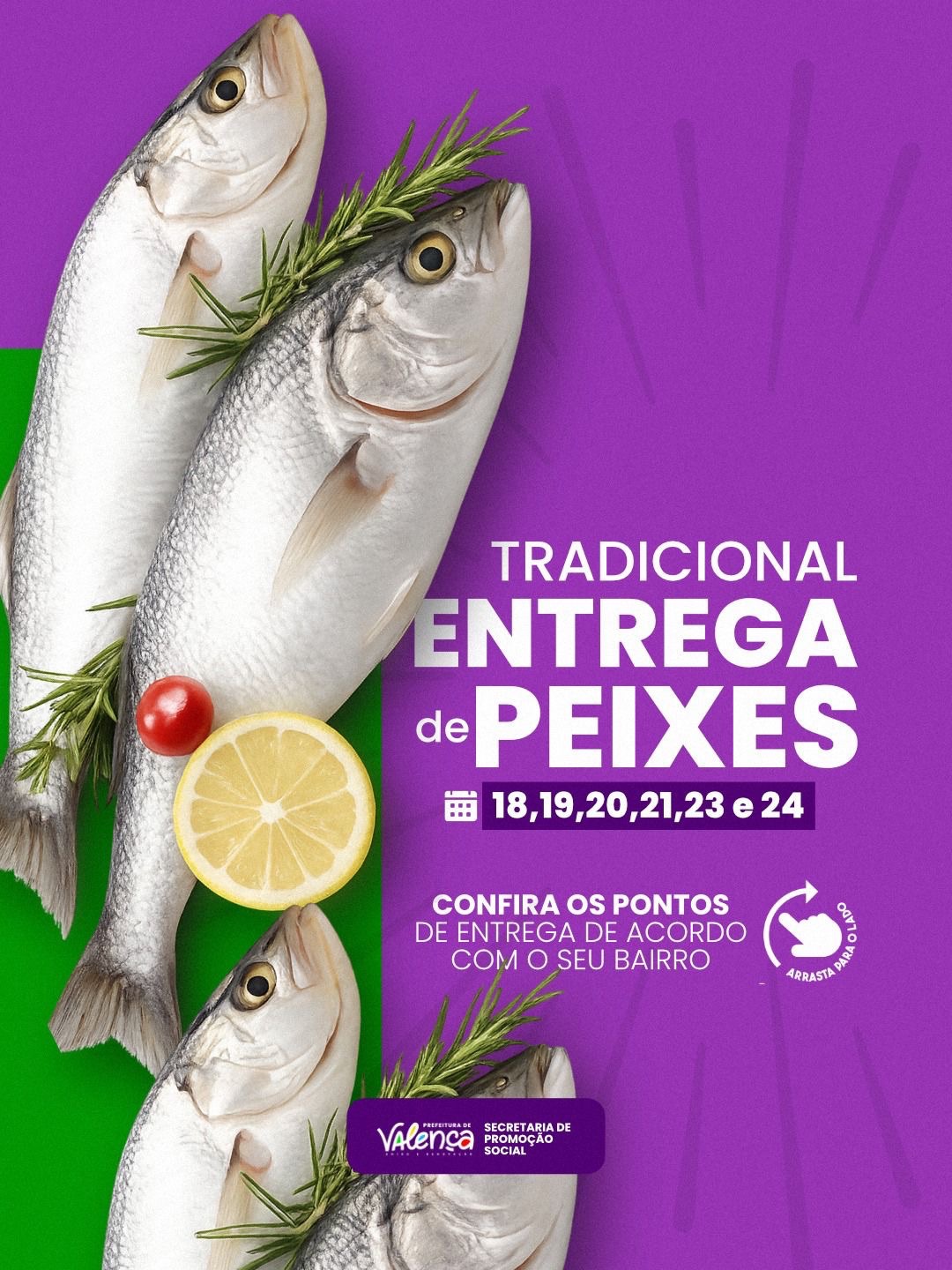 Prefeitura de Valença divulga cronograma para retirada do peixe da Semana Santa