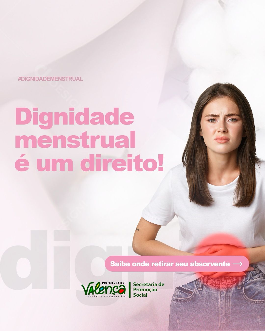 Prefeitura de Valença segue com a distribuição de absorventes através do programa Dignidade Menstrual