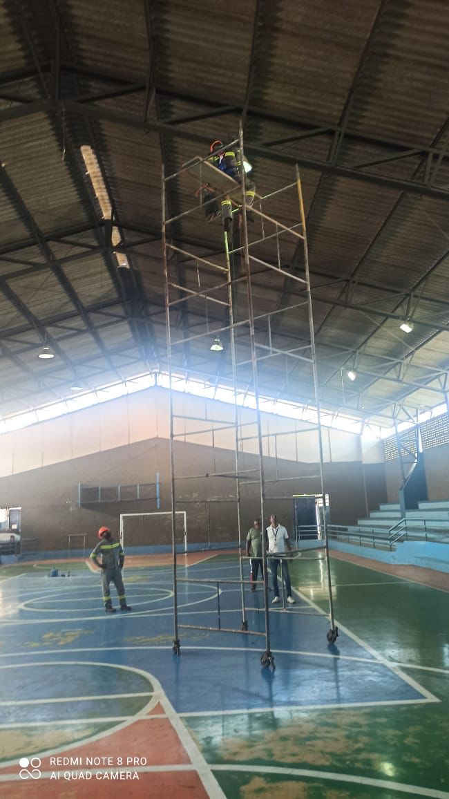 Prefeitura de Valença realiza troca de iluminação no Ginásio de Esportes