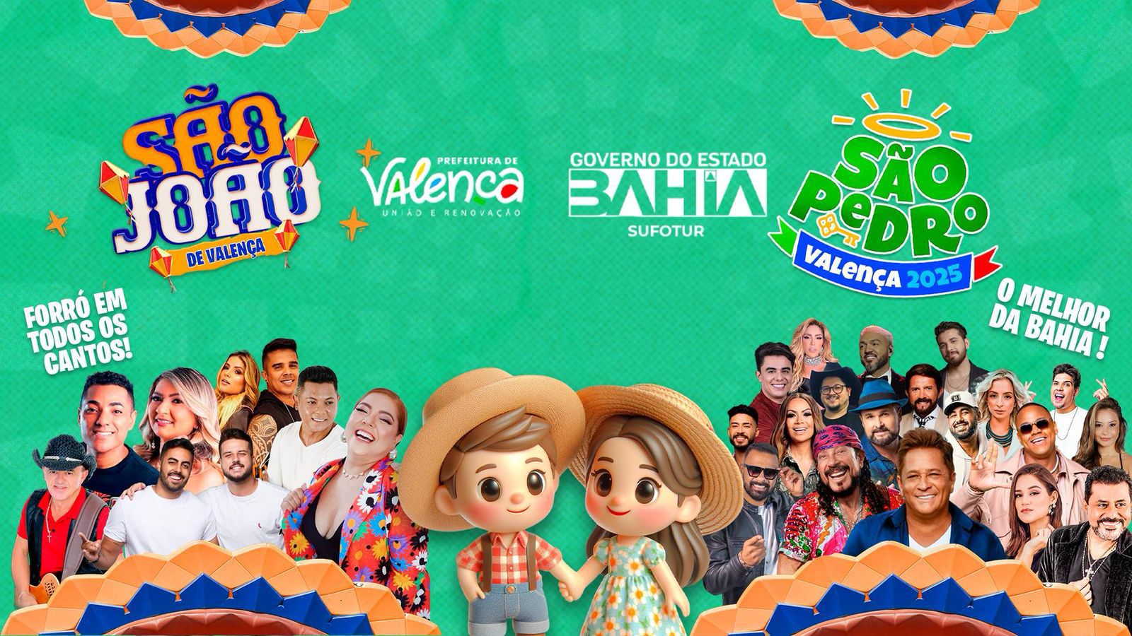 Prefeitura de Valença anuncia atrações dos festejos juninos 2025 com grandes nomes da música nacional e programação cultural e diversificada