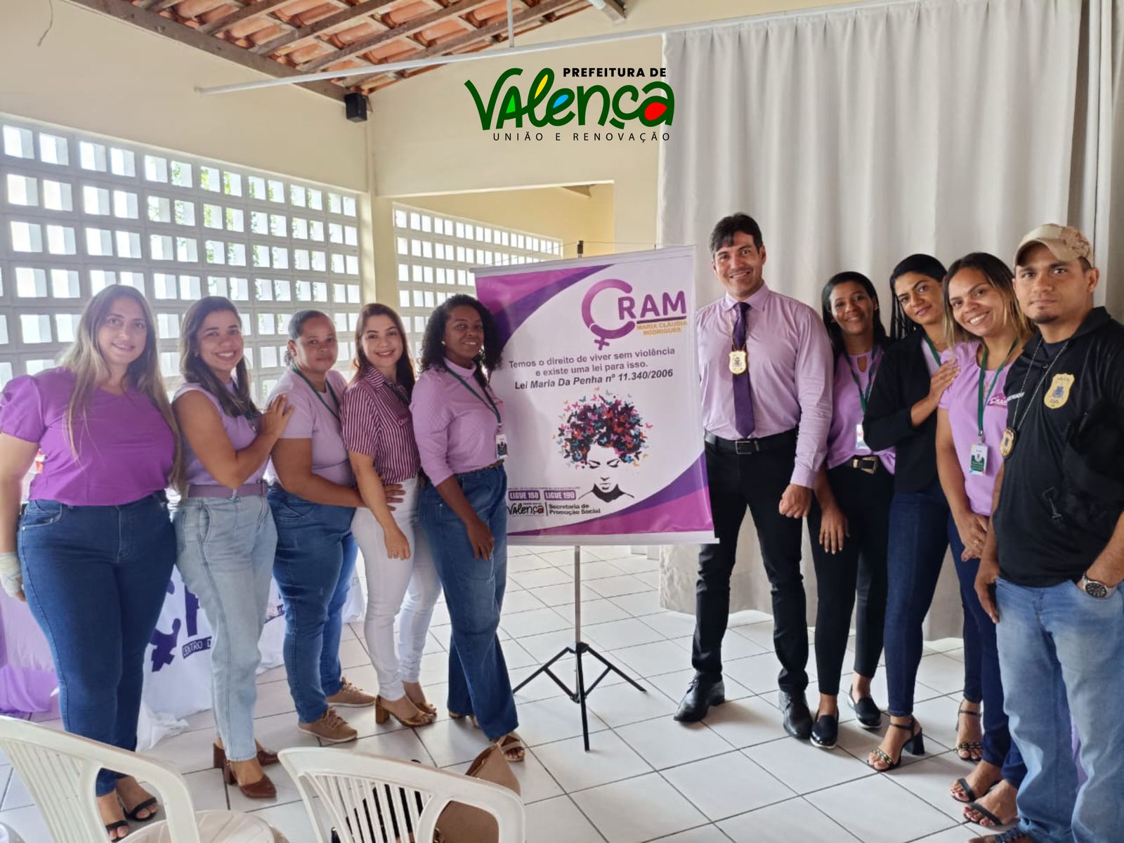 Prefeitura de Valença realiza ação de conscientização sobre violência contra a mulher no Agosto Lilás