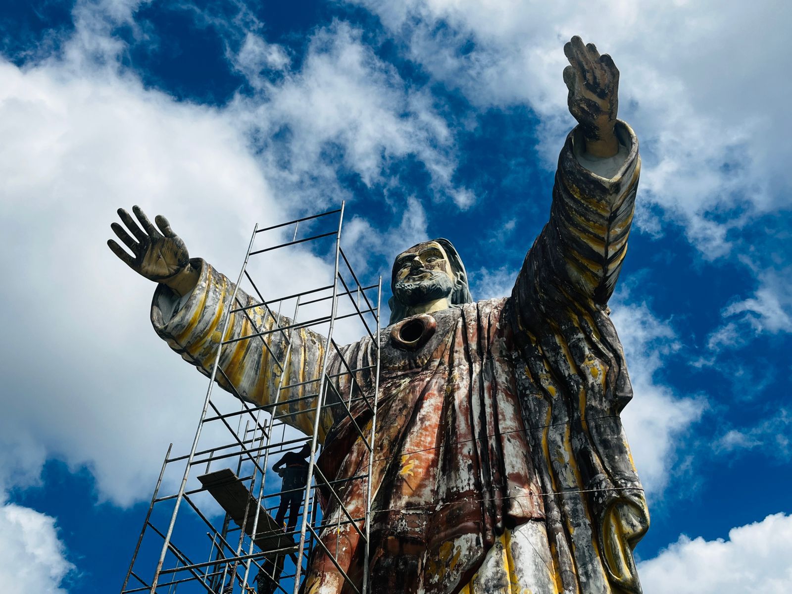 Cristo do Alto do São Roque passa pela primeira revitalização desde sua inauguração