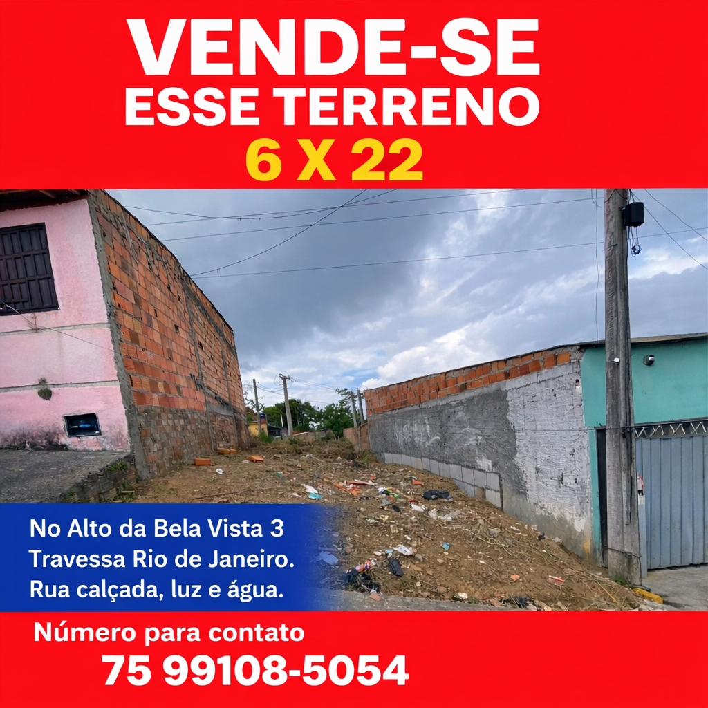 OPORTUNIDADE! TERRENO À VENDA EM AMARGOSA