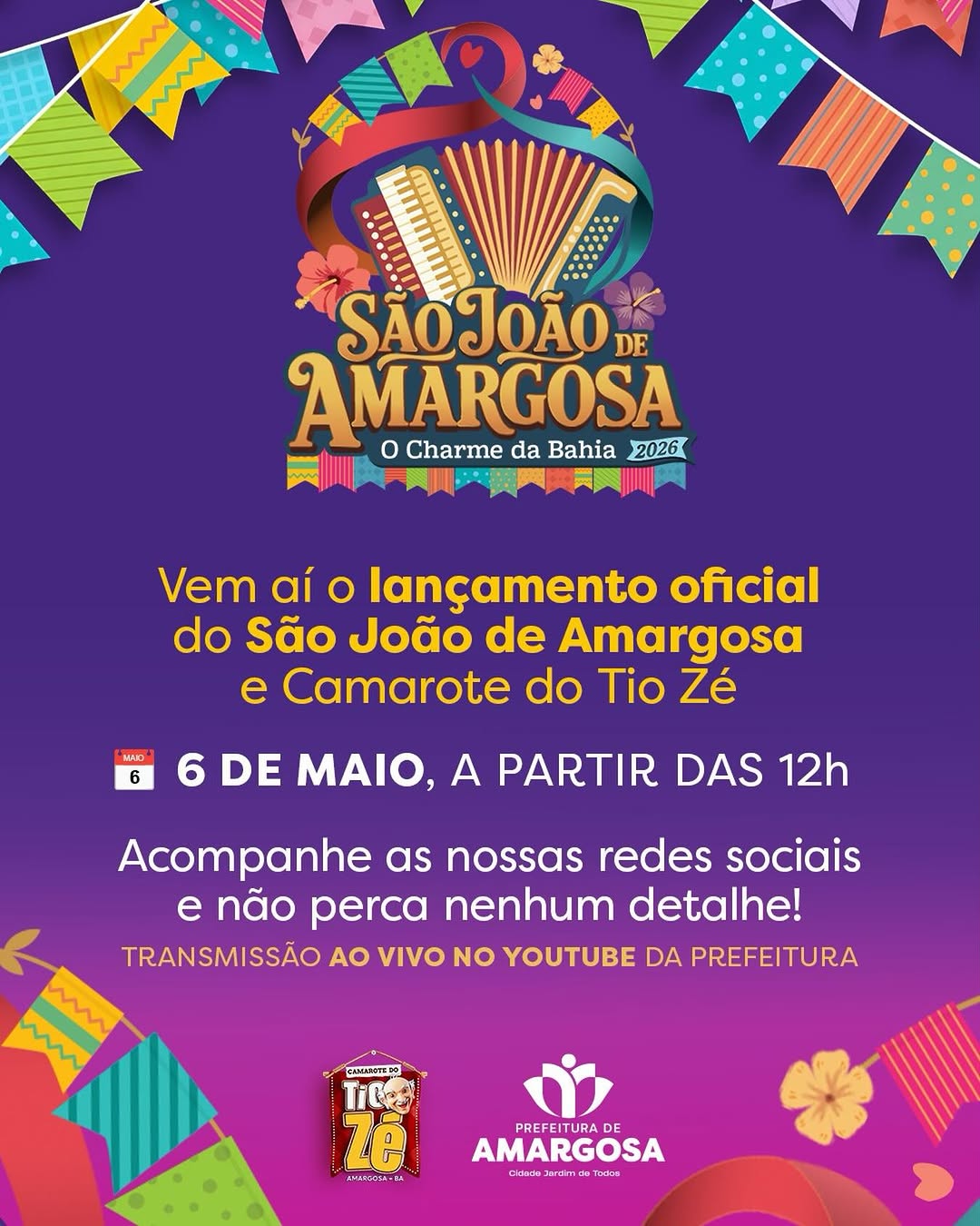 Prefeitura de Amargosa lança grade oficial do São João 2026 em Salvador