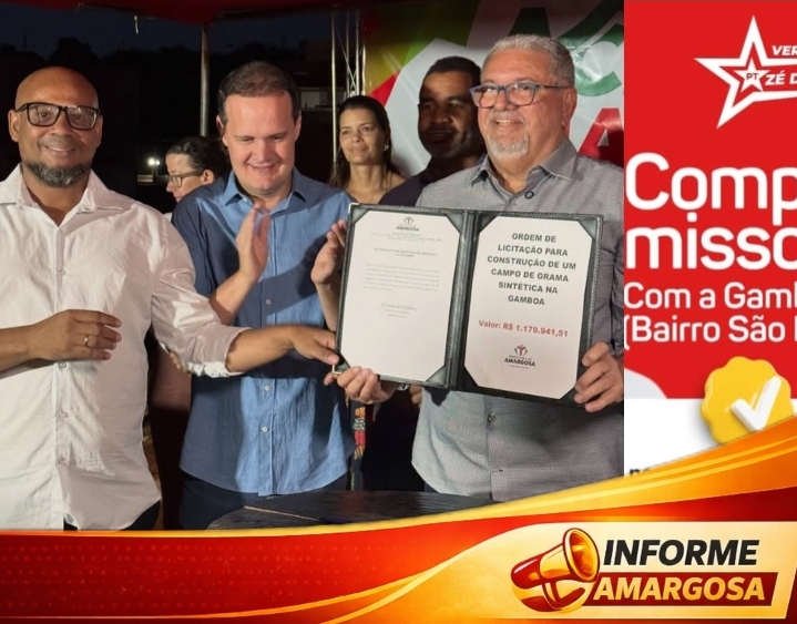 Após indicação do vereador Zé do Sindicato, Gamboa vai ganhar campo sintético