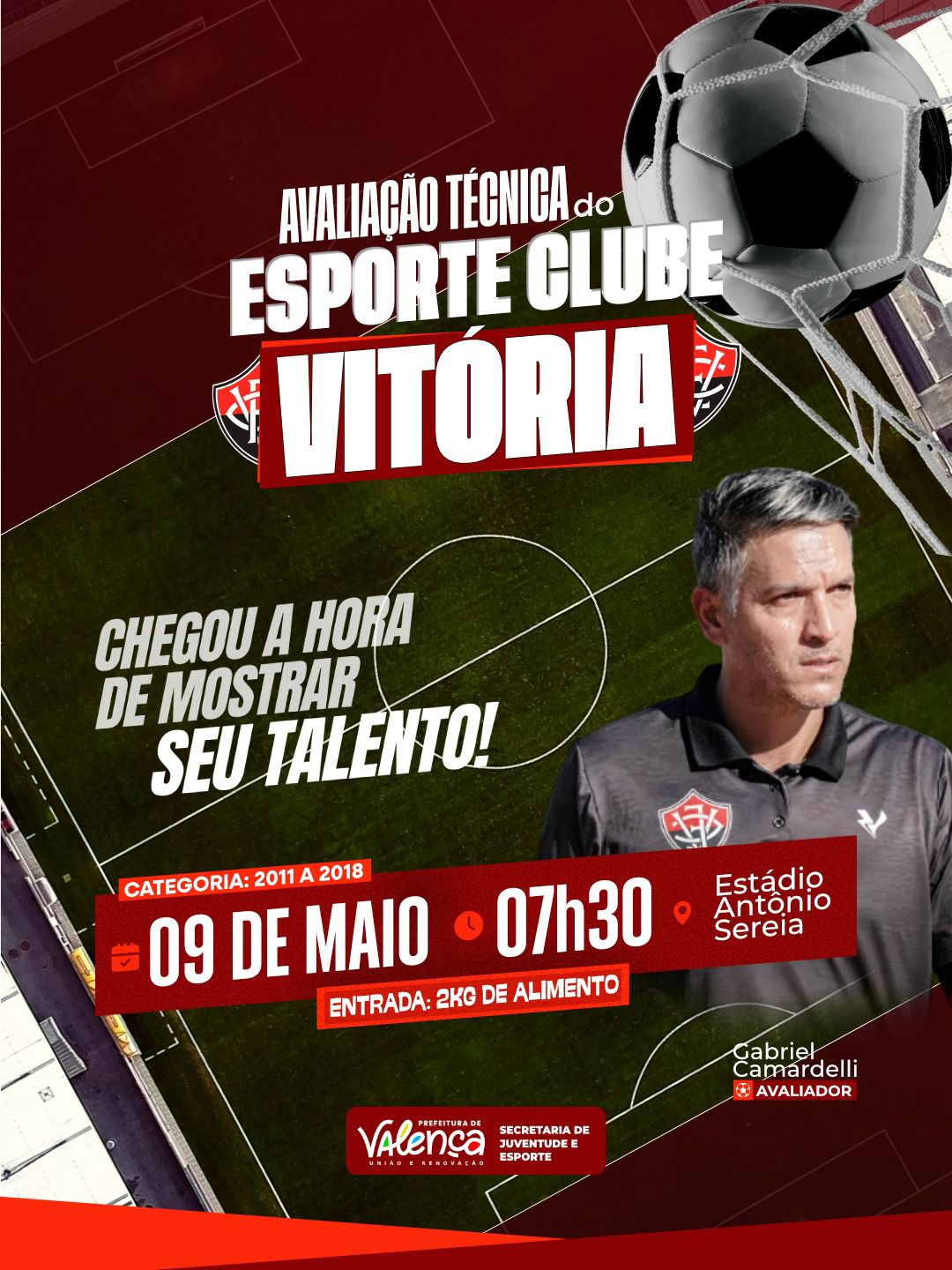Avaliação técnica do Esporte Clube Vitória abre oportunidade para jovens talentos em Valença
