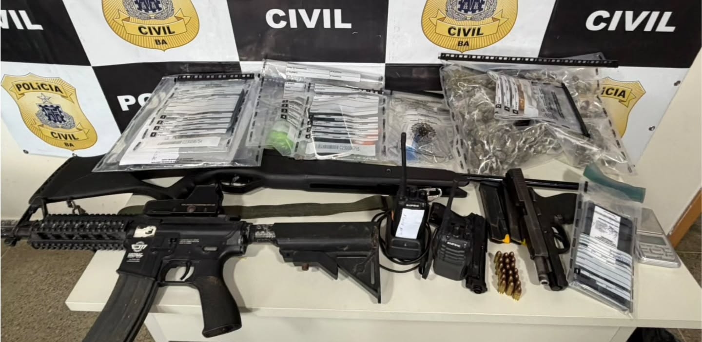Operação Papa-Léguas apreende armas, drogas e veículos durante ação integrada no Sul da Bahia