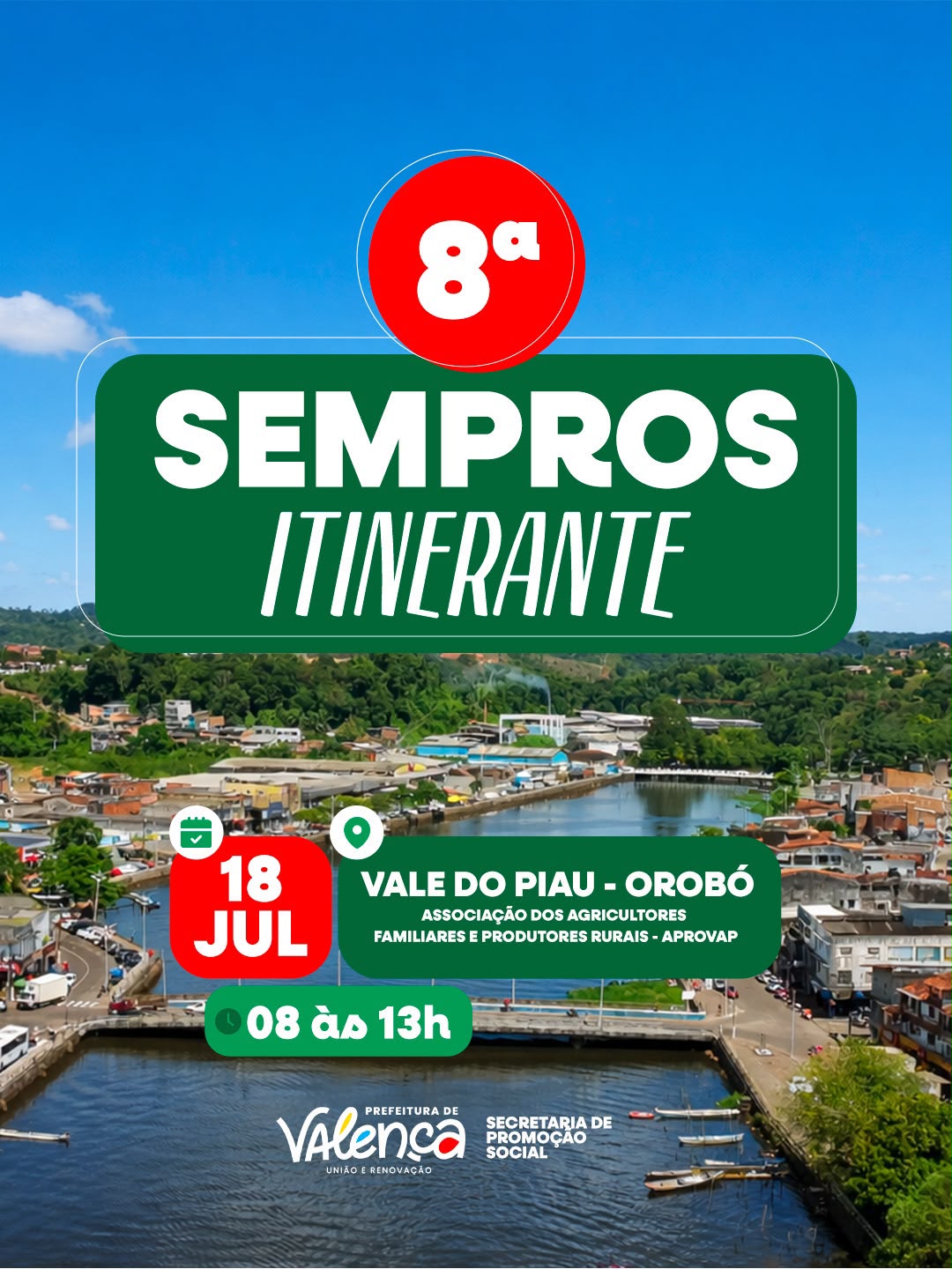 Prefeitura de Valença realiza 8ª edição da Secretaria Municipal de Promoção Social Itinerante no Vale do Piau, Orobó