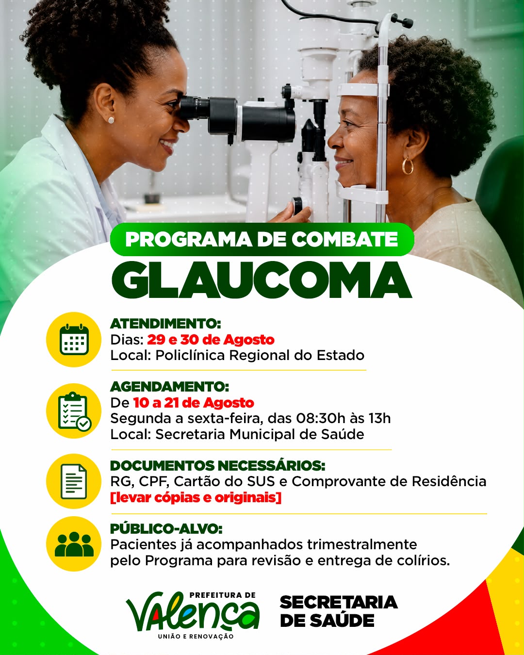 Programa de combate ao Glaucoma em Valença