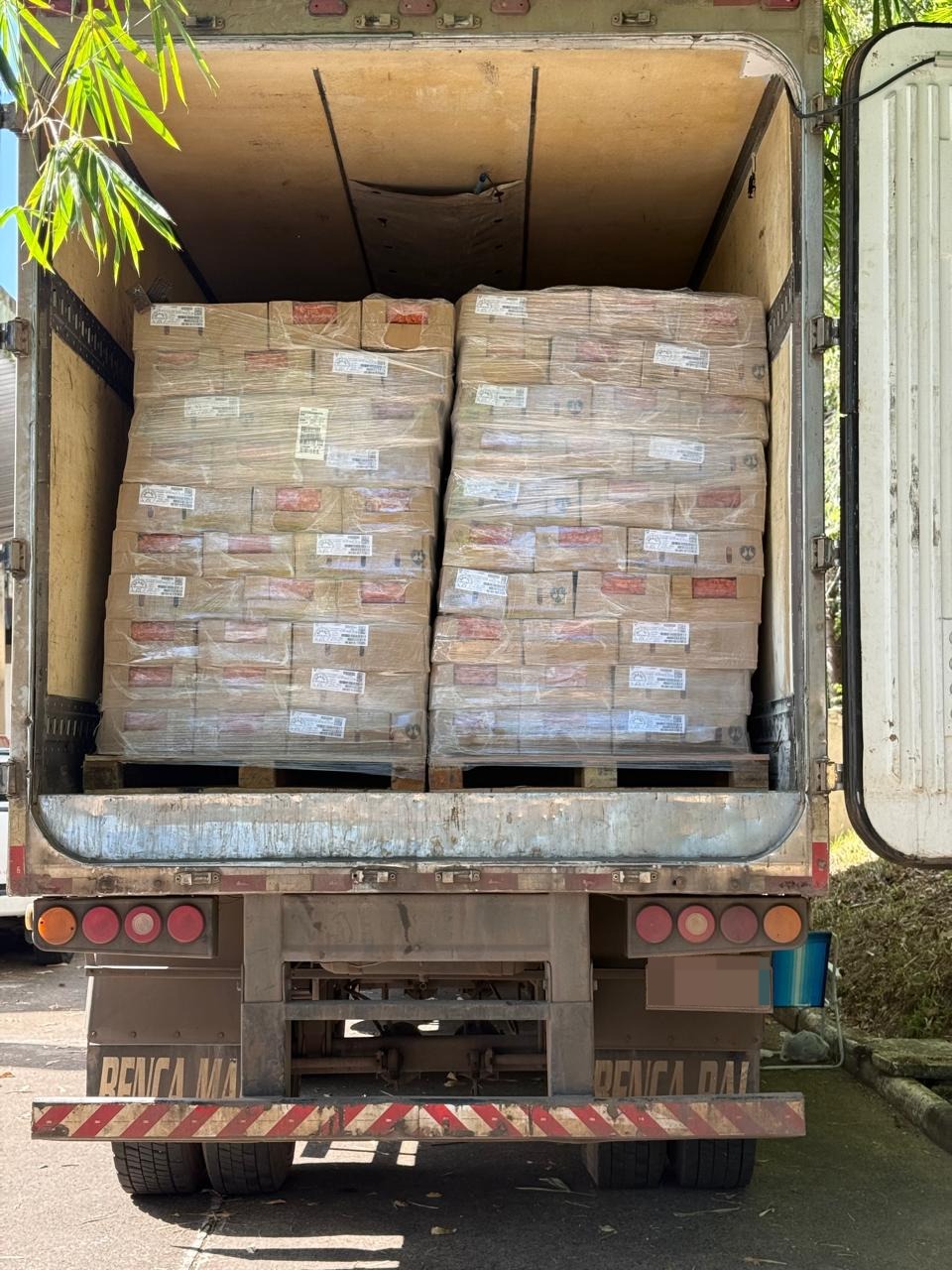 Caminhão com 25 toneladas de salsicha vencida é apreendido na BR-324