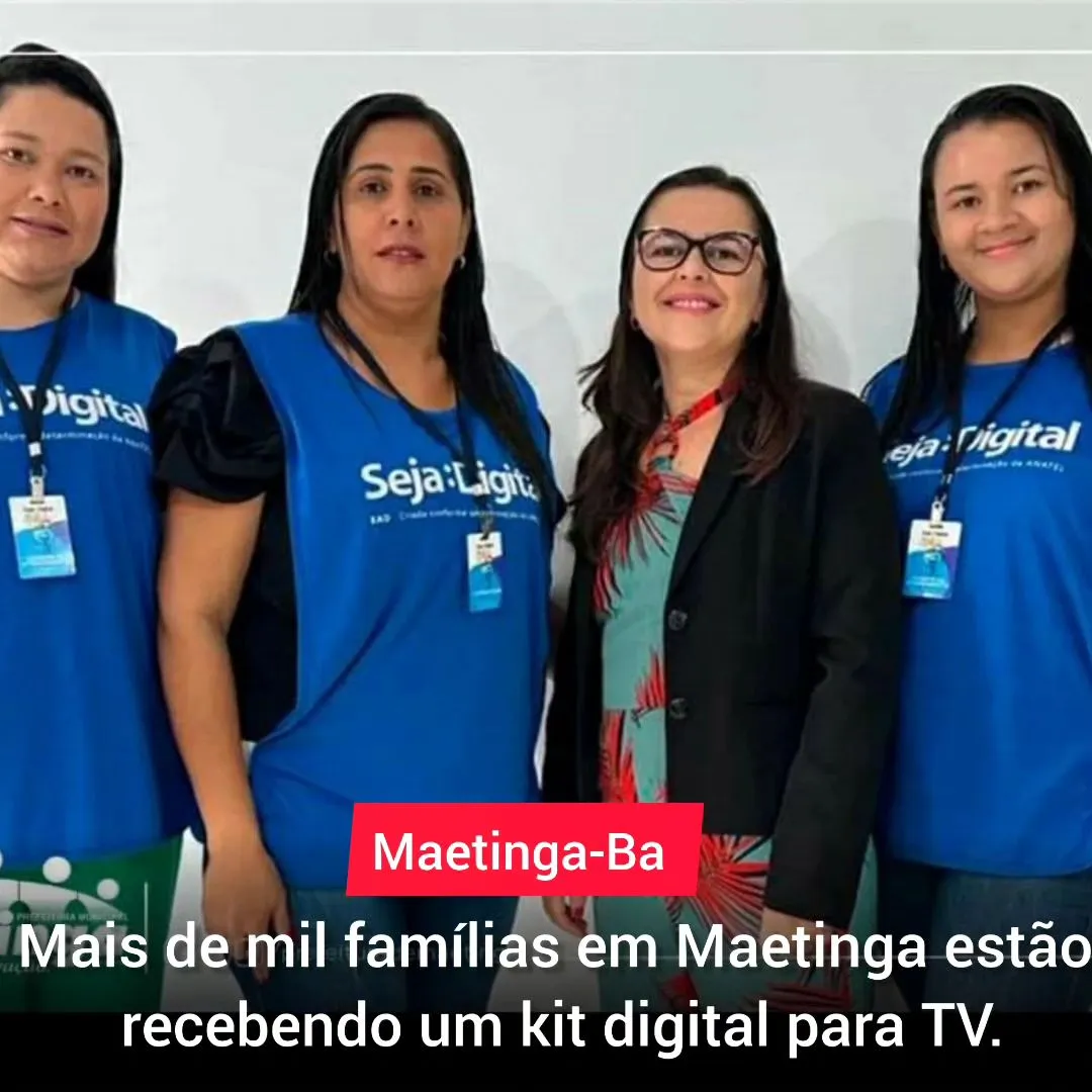 Mais de mil famílias em Maetinga estão recebendo um kit digital para TV.