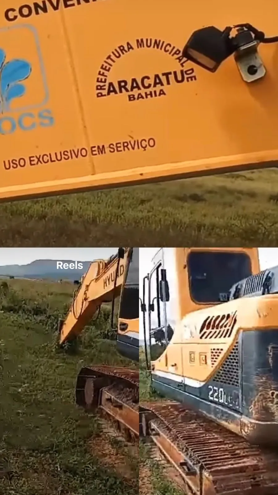 Aracatu-Ba: Vereador Niva denuncia máquina da prefeitura que está quebrada e abandonada na zona r...