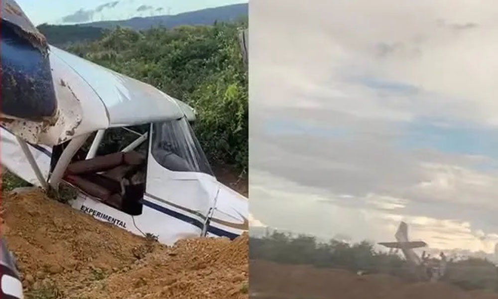 Avião de pequeno porte faz pouso de emergência em Guanambi