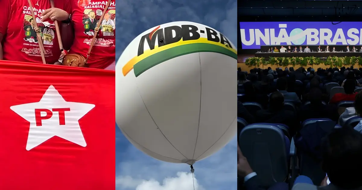 PT, MDB e União Brasil lideram engajamento partidário pelo interior na Bahia para 2026