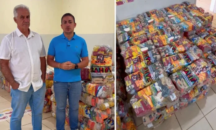 Prefeito Phellipe Brito realiza entrega de 300 cestas básicas a famílias afetadas pelas chuvas em Ituaçu