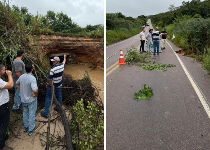 Após mobilização do prefeito Phellipe Brito, equipes realizam vistoria técnica na BA-142 entre Ituaçu e Barra da Estiva